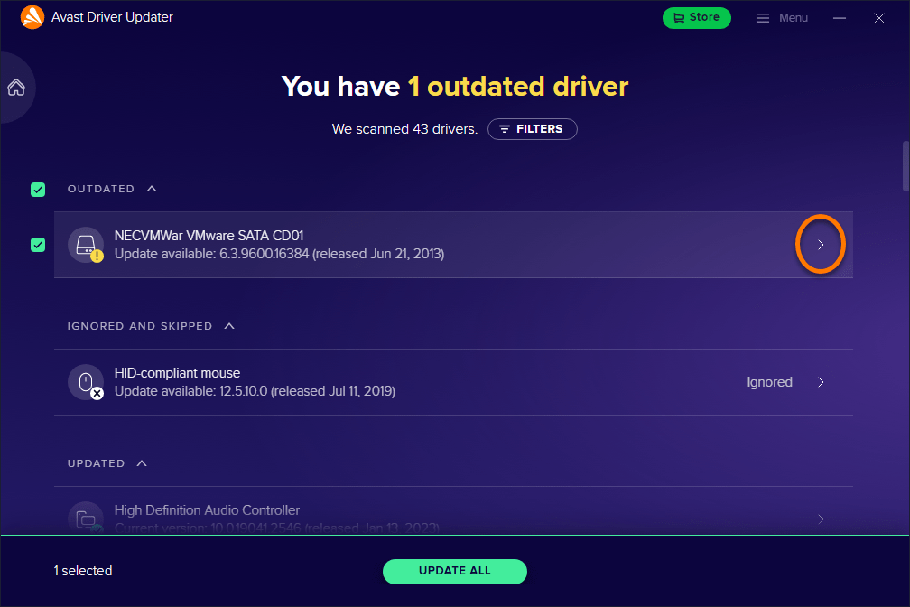 avast driver updater license key free